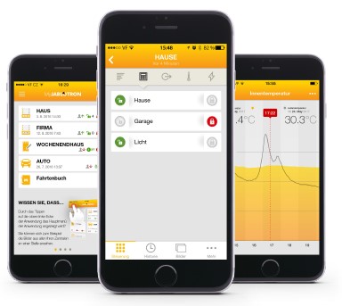 MyJABLOTRON App auf Smartphone
