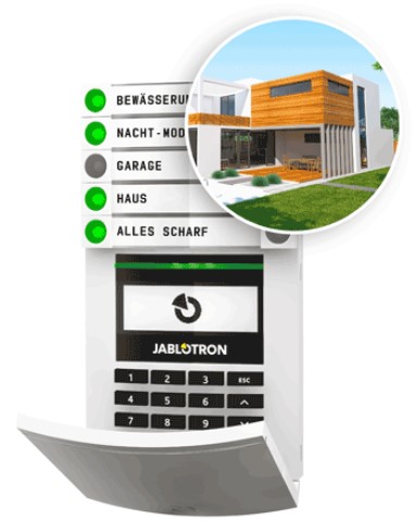 Bedienteil der Jablotron Alarmanlage